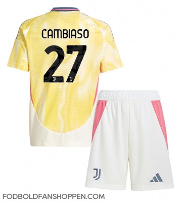 Juventus Andrea Cambiaso #27 Udebanetrøje Børn 2024-25 Kortærmet (+ Korte bukser)